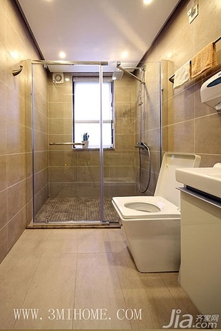 三米设计混搭风格小清新富裕型卫生间淋浴房设计