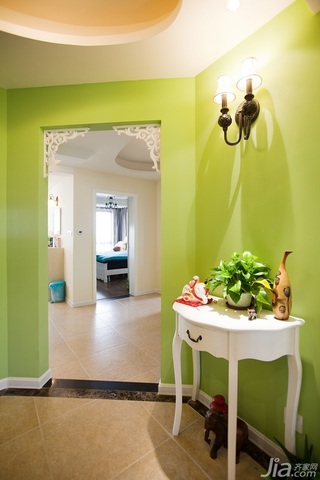 美式风格小清新绿色阳光房婚房设计图纸