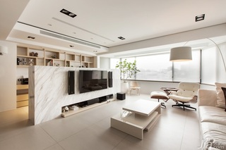 简约风格公寓简洁电视背景墙设计