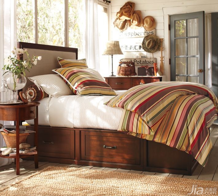 全实木美式家具卧室床