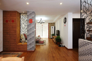 简约风格二居室小清新原木色90平米装修图片