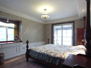 美式风格三室两厅140平米以上卧室设计图
