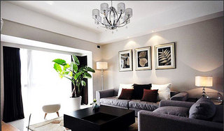 两室一厅小清新原木色80平米客厅沙发沙发图片