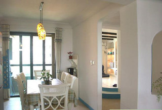 地中海风格两室两厅简洁餐厅改造