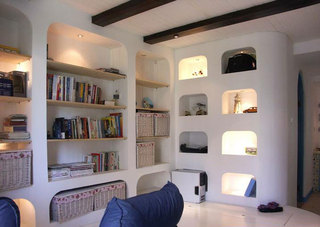 地中海风格两室两厅简洁书房设计