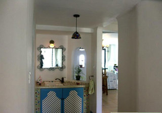 地中海风格两室两厅简洁洗手台图片