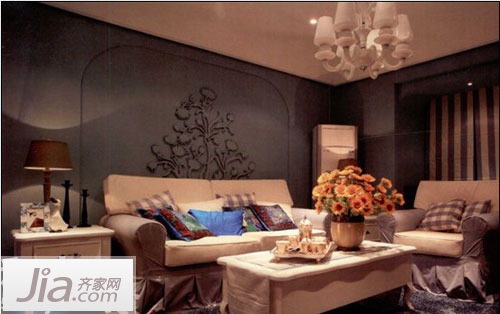 79平地中海风情 塑造浪漫空间——客厅  