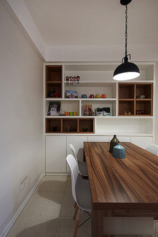 现代简约风格二居室简洁咖啡色设计图