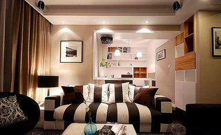简约风格时尚130平米客厅沙发布艺沙发图片