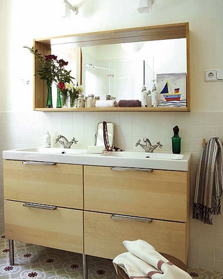 现代简约风格乡村别墅艺术豪华型浴室柜图片