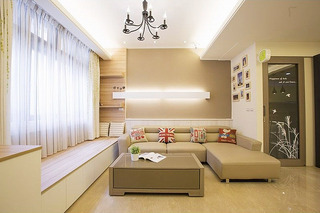 现代简约风格公寓原木色120平米榻榻米设计图纸