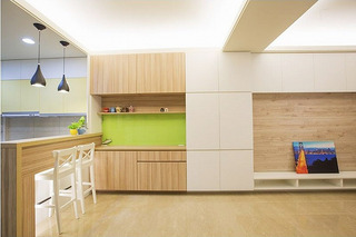 现代简约风格公寓原木色120平米榻榻米设计