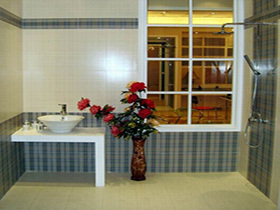 苏格兰格子卫生间小地砖 内墙瓷砖地板