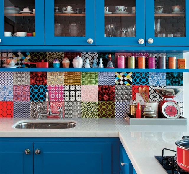 14款彩色炫丽 厨房装修效果图