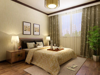 中式风格公寓古典130平米卧室装修