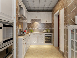 中式风格公寓古典130平米厨房装修图片