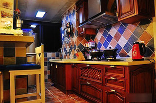 地中海风格二居室温馨10-15万80平米厨房效果图
