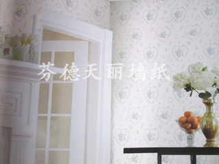 温馨小碎花心形墙纸 卧室客厅背景墙壁纸