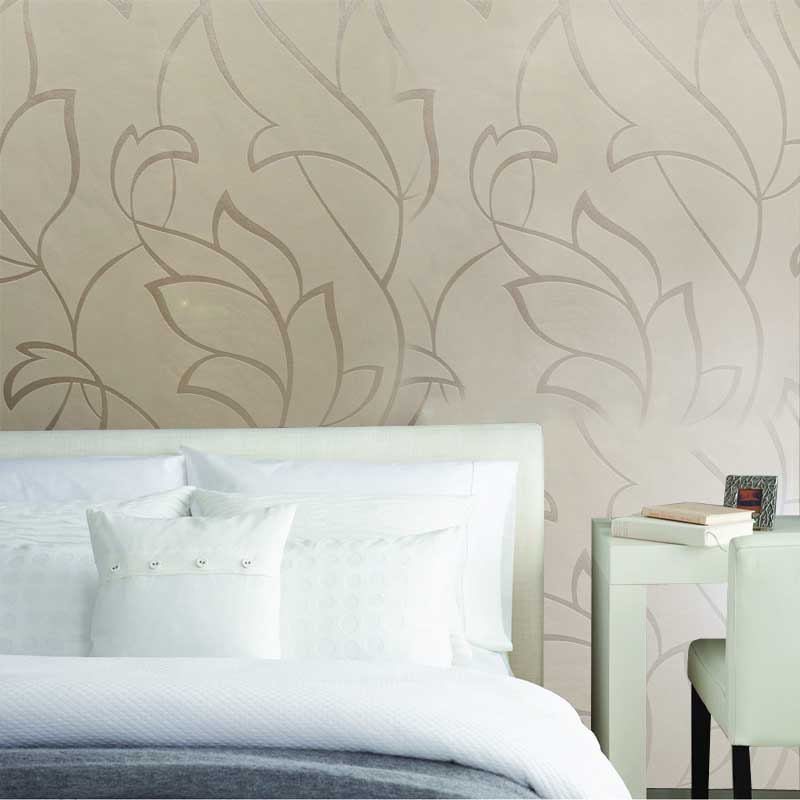 抽象粗线条树叶 客厅卧室壁纸