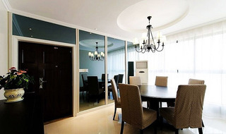 现代简约风格公寓140平米以上餐厅婚房设计图