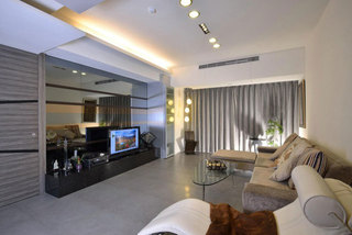现代简约风格公寓140平米以上客厅设计