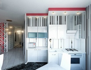 现代简约风格单身公寓时尚设计图