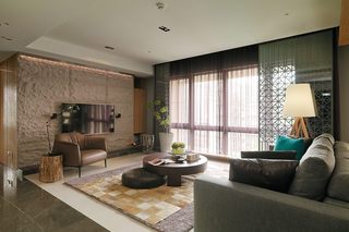 现代简约风格一居室舒适客厅设计