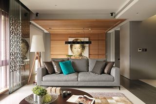 现代简约风格一居室舒适沙发背景墙设计