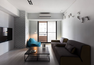 现代简约风格公寓时尚白色客厅效果图