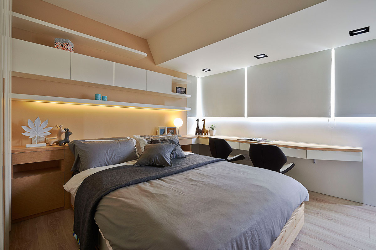 现代简约风格舒适卧室装修图片