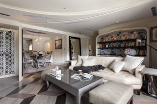 新古典风格公寓浪漫沙发背景墙效果图