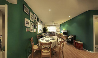 混搭风格三居室小清新100平米餐厅装修图片
