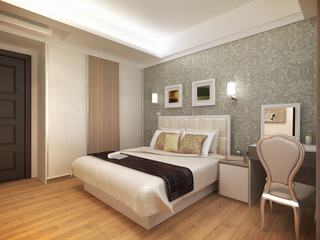 现代简约风格公寓小清新卧室效果图