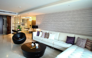 现代简约风格公寓时尚沙发背景墙设计