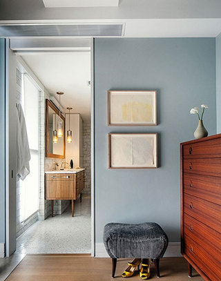 现代简约风格三室两厅时尚实木楼梯设计图纸