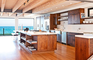 现代简约风格实用原木色厨房明星家居