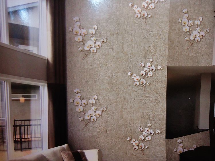 日韩风格立体大花 客厅卧室壁纸