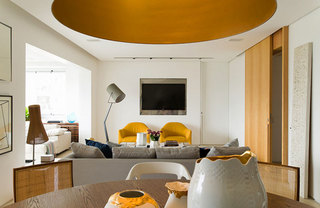 公寓温馨金色140平米以上设计图纸