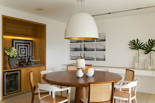 公寓温馨金色140平米以上餐厅餐厅背景墙餐桌图片