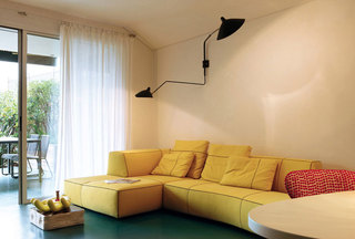 混搭风格简洁60平米客厅沙发灯光图片