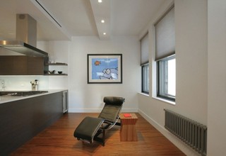 现代简约风格公寓温馨原木色开放式厨房椅子图片