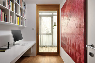 现代简约风格公寓温馨原木色100平米小书房设计