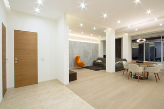 现代简约风格一居室舒适冷色调120平米灯光效果图