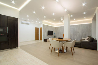 现代简约风格一居室舒适冷色调120平米灯光图片