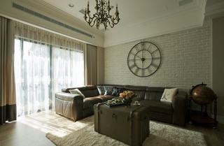 美式风格别墅古典沙发背景墙装修图片