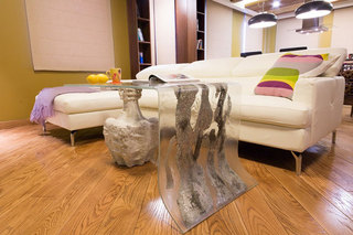 现代简约风格公寓艺术白色沙发效果图