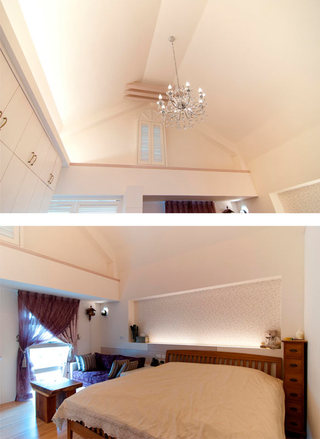 简约风格时尚卧室吊顶旧房改造家装图片