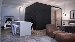 现代简约风格公寓艺术黑白装修效果图