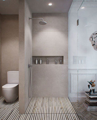 现代简约风格公寓艺术卫浴间瓷砖设计