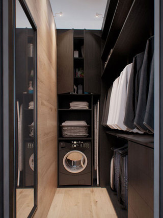 现代简约风格公寓艺术衣帽间衣柜安装图